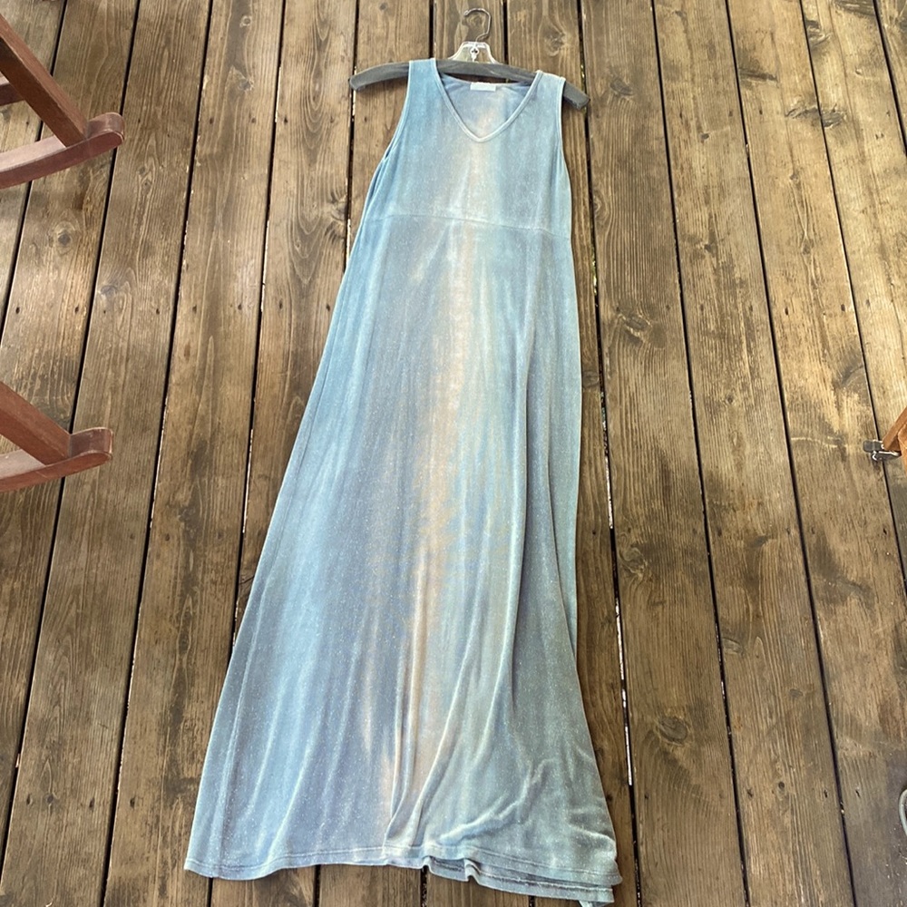 Scandal Italy Metallic Tie Dye Maxi Dress